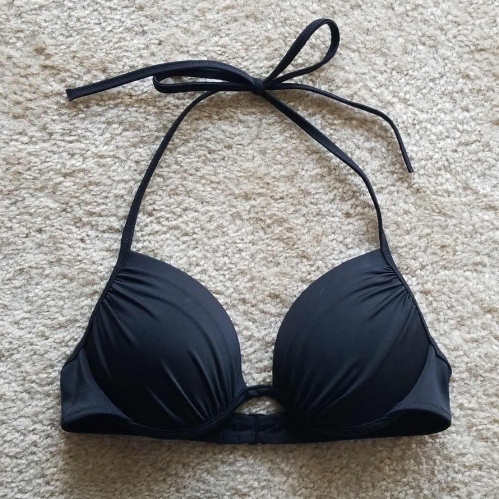 Black pushup bathing suit top